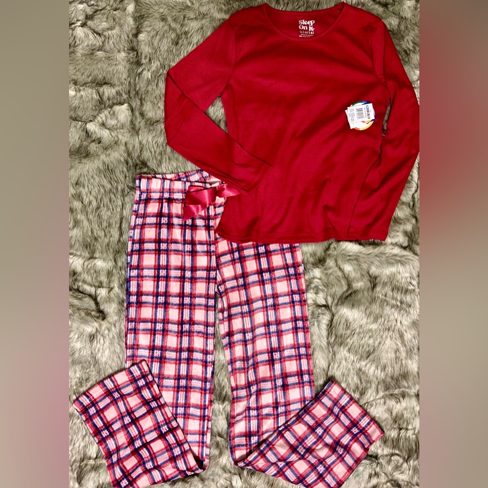 NWT **STEP ON IT** Tween Girls 2pc Flannel Pajama Set, (14/16)